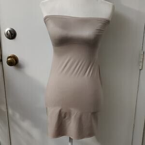 Naomi & Nicole Beige Chemise Slip Body Shaper 36 Coquette Girl Mermaid Pin-Up